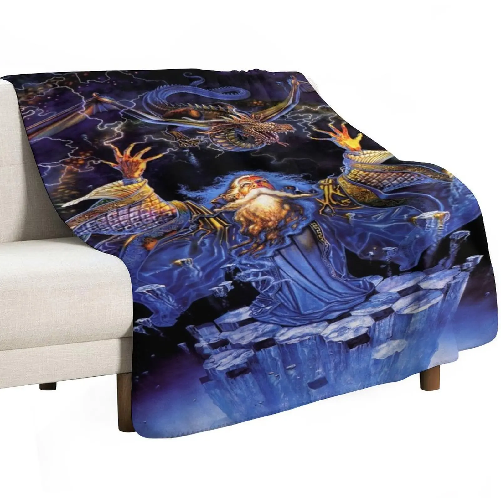Dragon&Wizard Throw Blanket Comforter Flannels Thin For Baby Nap Soft Big Blankets