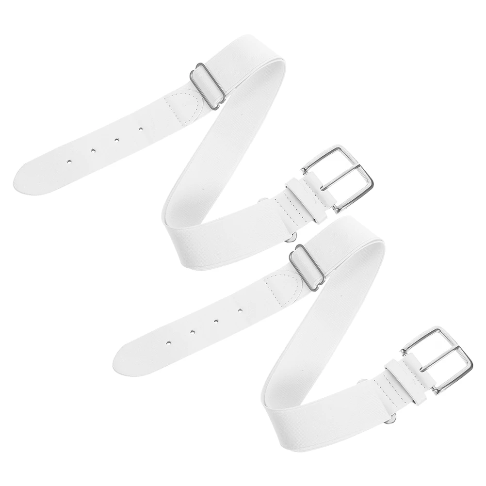 

2pcs White Belt for Youth Baseball Protective Gear Students Softballs Baseball Sports Adjustable Mens Womens Team Gear
