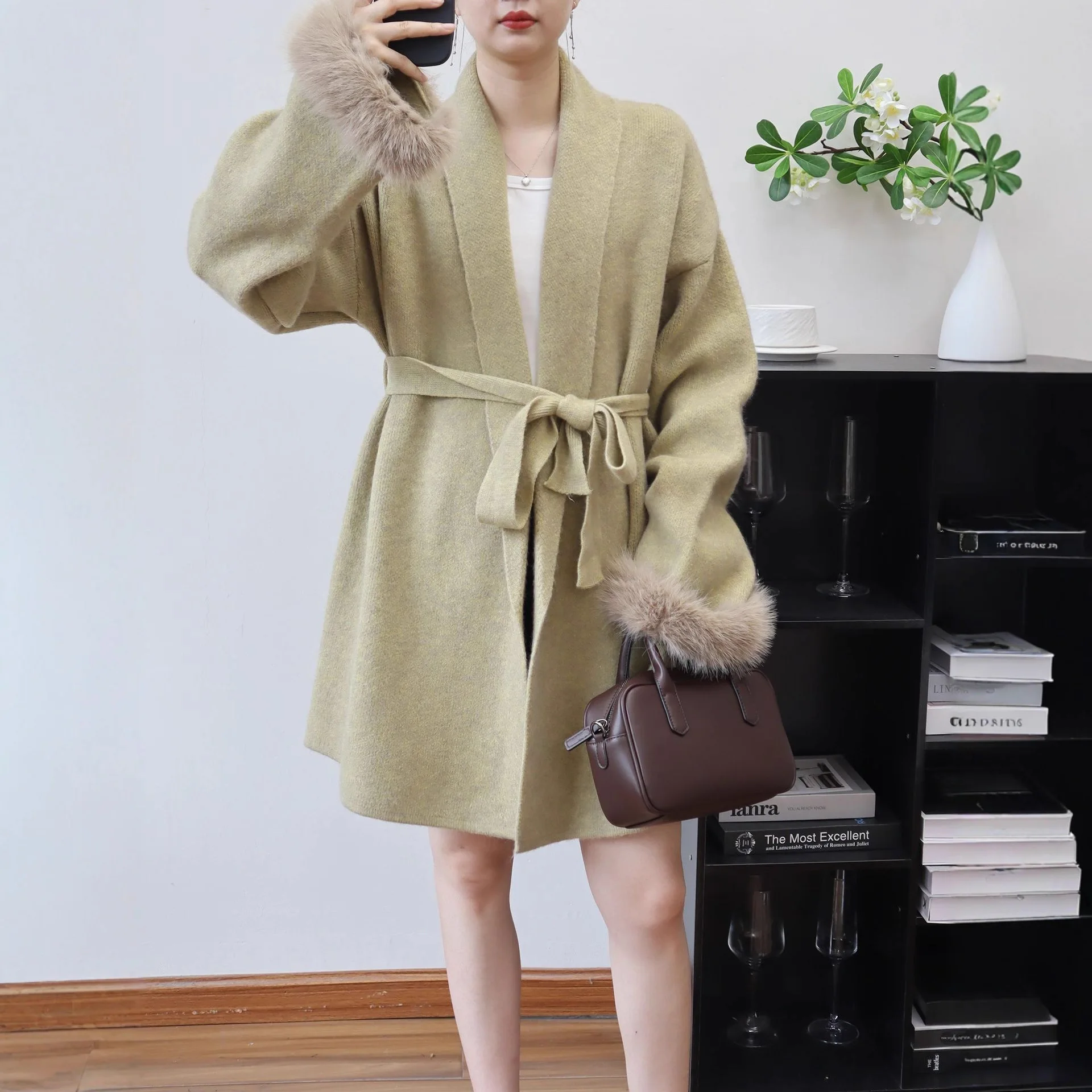 

Korean Style Autumn Winter New Fashion Women's Spliced Casual Trendy Loose Long Sleeve Knitted Sweater Coats Female Cardigan Top