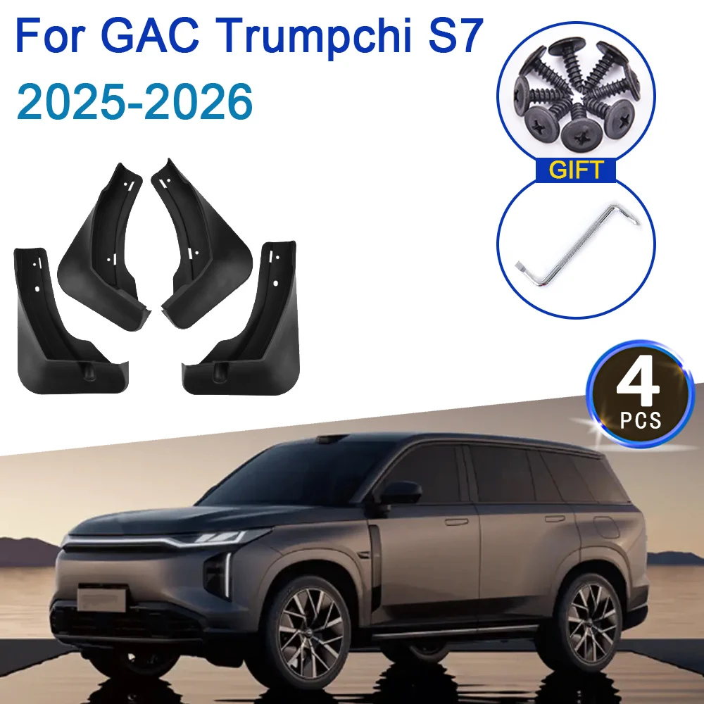

Auto Fenders For GAC Trumpchi S7 2025 2026 4PCS Wheel Mudflaps Plastic Splash Guards Mud Flap Mudguards Cover Cars Accessories