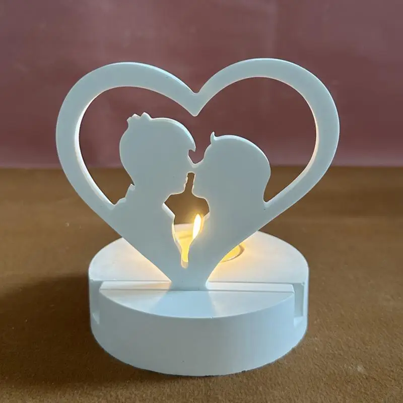 Couple Candle Stand Mold Kiss Couple Epoxy Resin Casting Mold Heart Shaped Resin Mold Kiss Couple Design Silicone Mold For Table