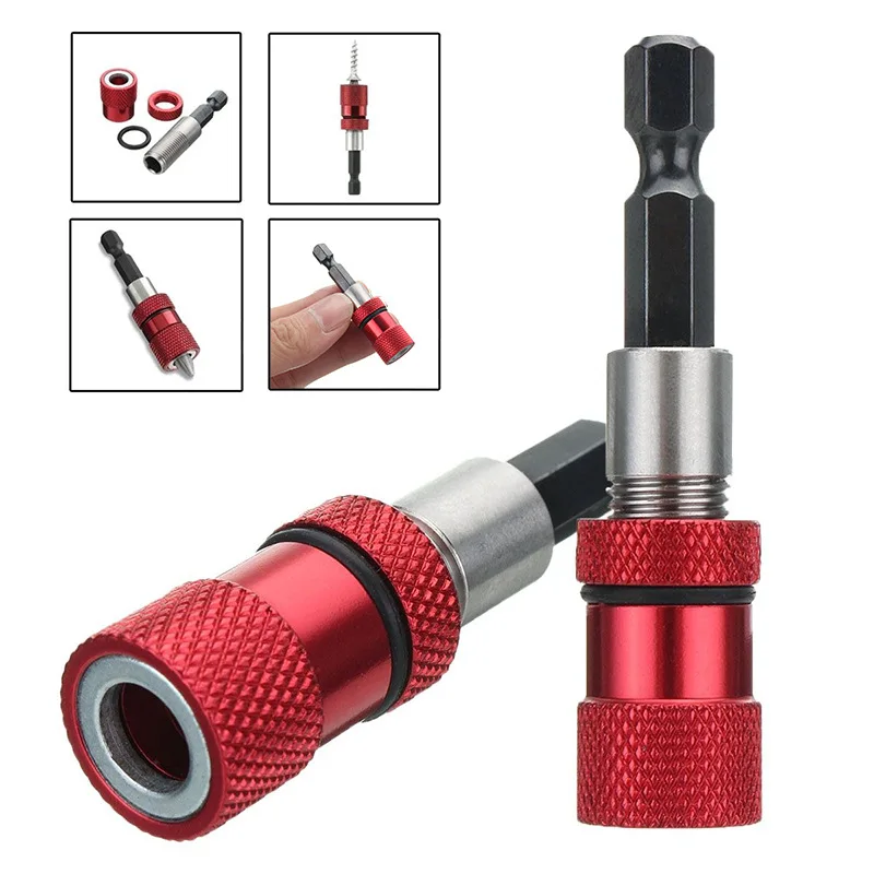 Oauee Adjustable Screw Depth Magnetic Screwdriver Bit Holder 1/4 Inch Mini Hex Driver with PH2 Bit for Electric Screwdriver Kit