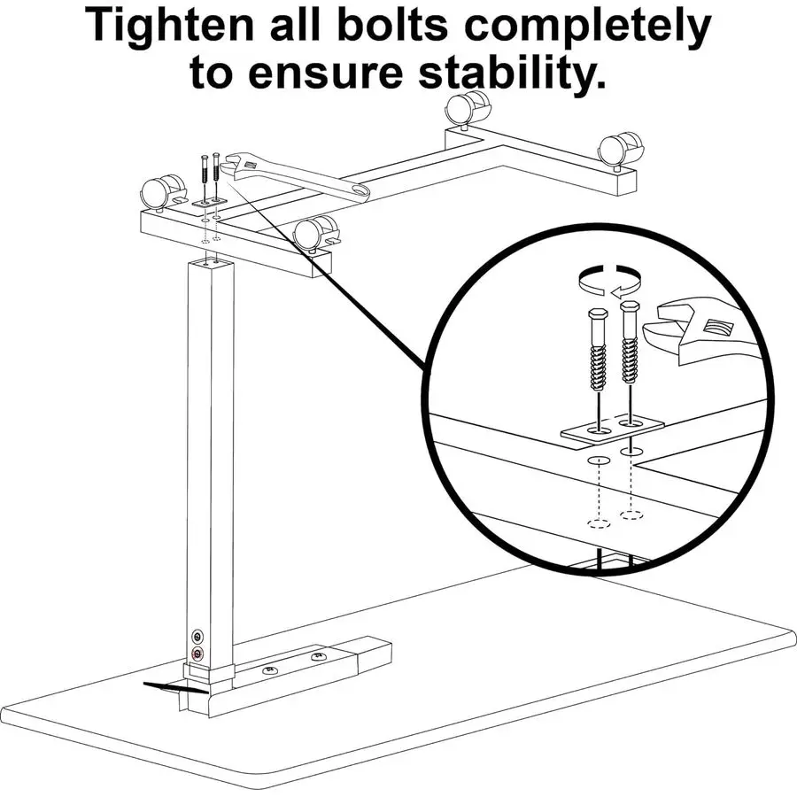 Medical Adjustable Overbed Bedside Table with Wheels Hospital and Home Use