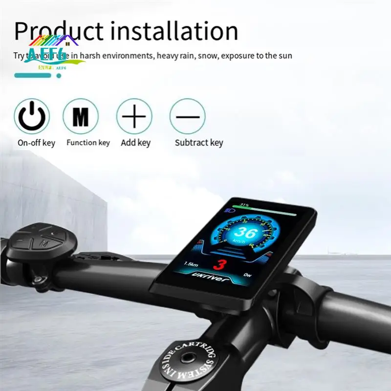 

AEF6-E-Bike 24-60V 5PIN LCD Display Motor Speed Meter Ebike Scooter Control Handlebar Switch Electric Bike Accessories UKC2+
