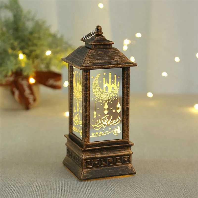 

BAAG-1 PCS Eid Mubarak Led Lantern Ornaments Nightlight Lighting Home Decorations Ramadan Festival Party Gifts,A