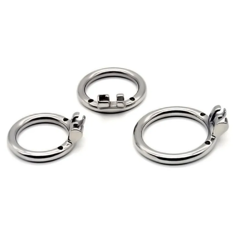 Accessoires de serrure de chasteté BDSM, anneau rond ou Arc en acier inoxydable de 40 à 55mm pour dispositif de verrouillage de chasteté à cylindre Standard Cobra