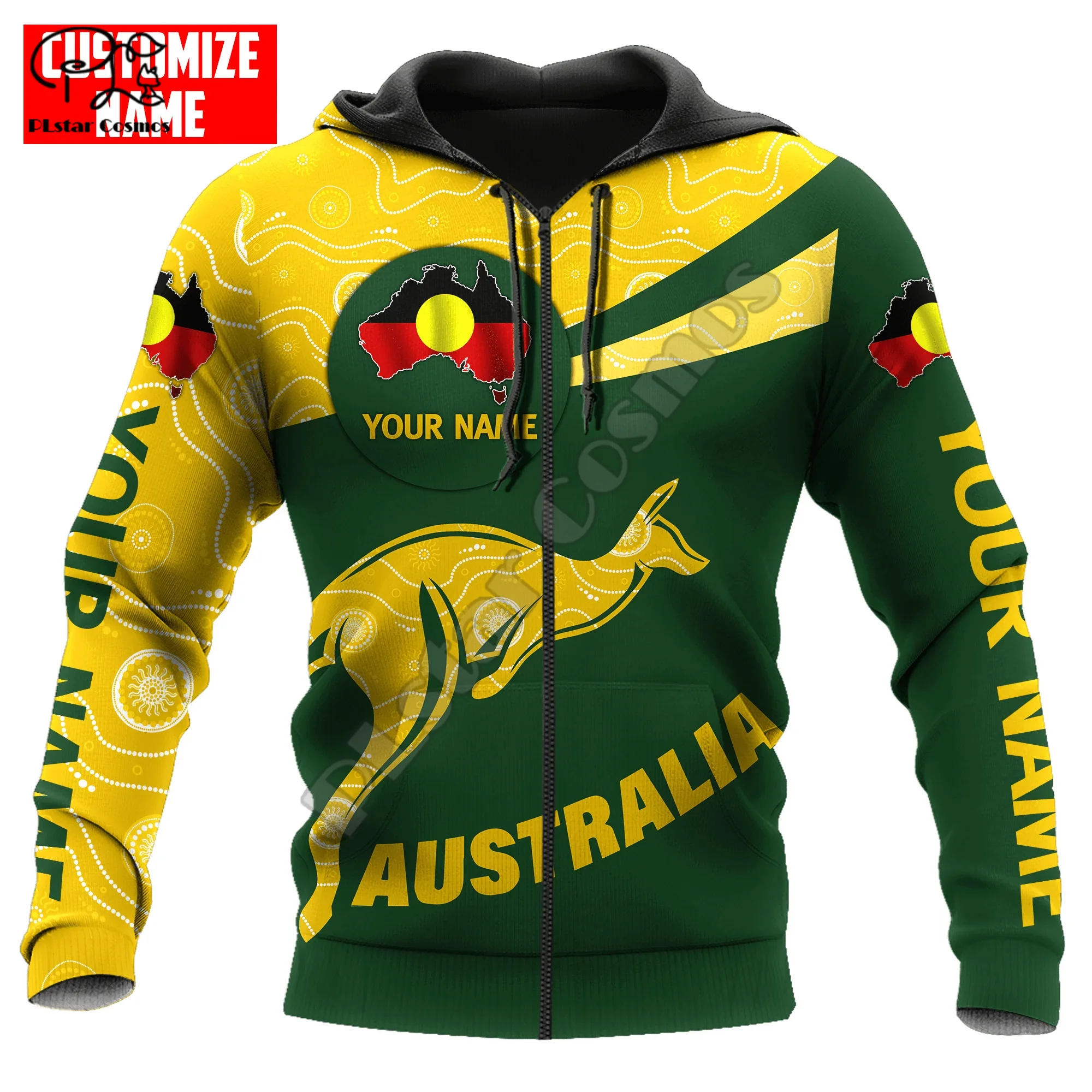 NewFashion Custom Name Indigenous Australia Aboriginal Retro Tattoo Vintage Harajuku 3DPrint Streetwear Casual Jacket Hoodies X2