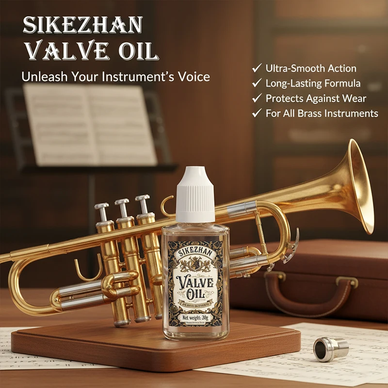 Professional Valve Oil for Trumpet French Horn Tuba European Orchestral Quality Piston Lubricant SIKEZHAN 30g Maintenance