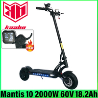 IN Stock KAABO Mantis 10 1000W*2 60V 18.2Ah Headlight Horn Turn Signal V3 Version 3.0inch Tires Widen Fender NFC Display Scooter