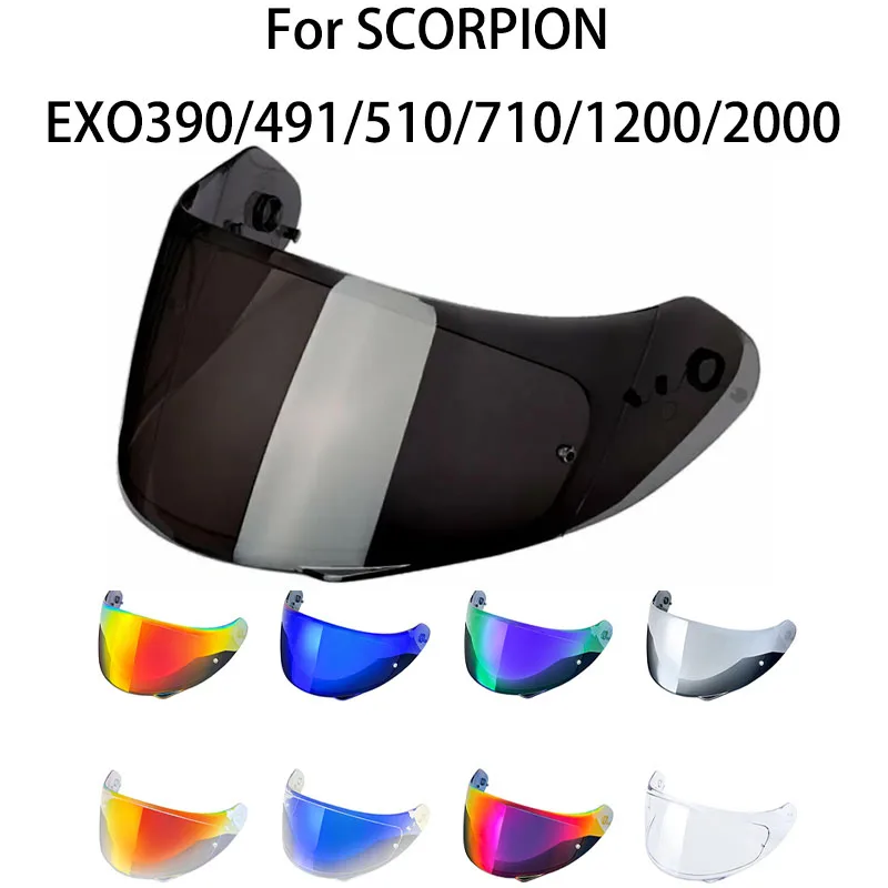 For Scorpion EXO 491 / 510 / 710 / 1200 / 2000 390 410 Air Helmet Visor Face Motorcycle Helmet Shield Lens