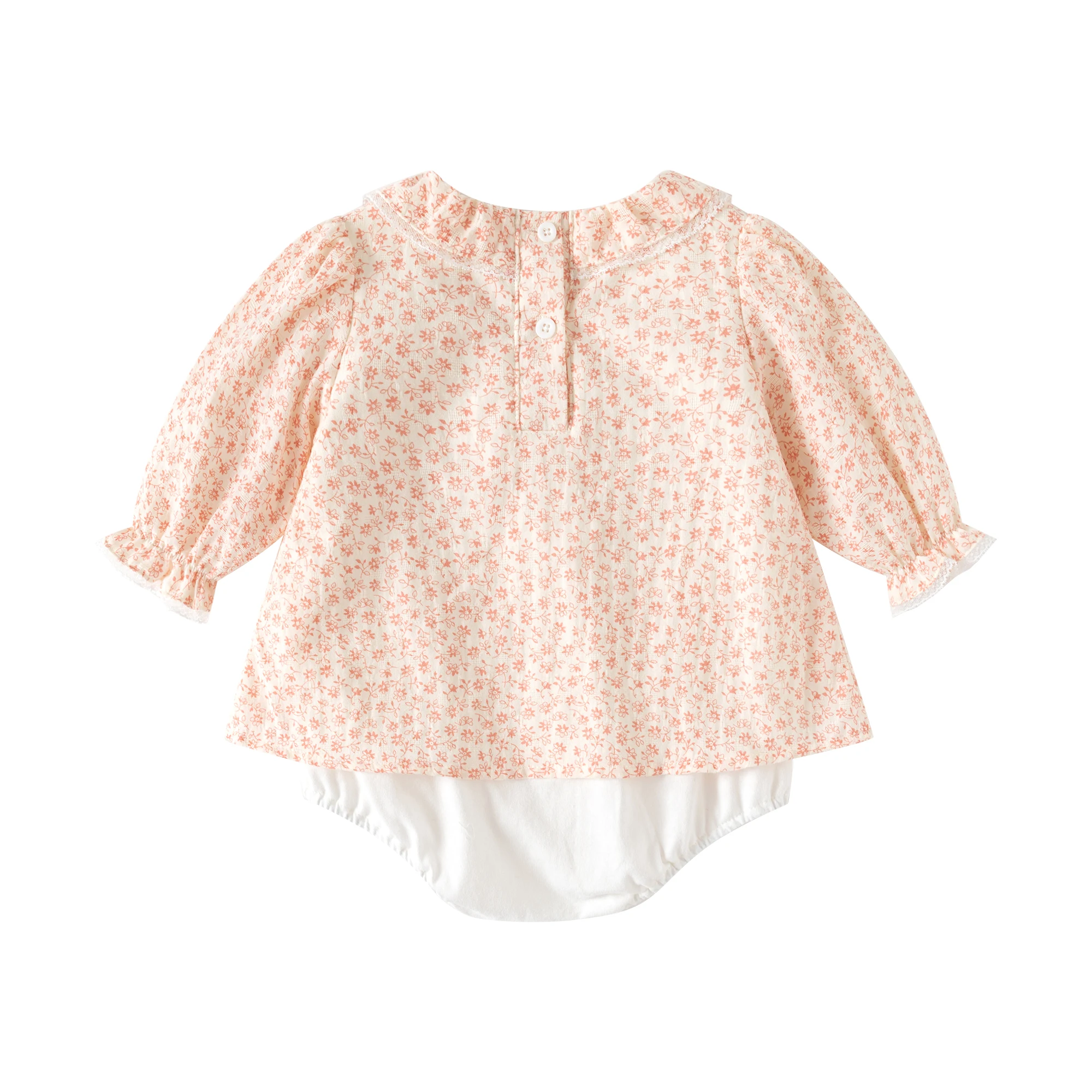 Sweet Cotton Newborn Baby Girls Bodysuits Floral Long Sleeve Autumn Toddler Infant Clothes