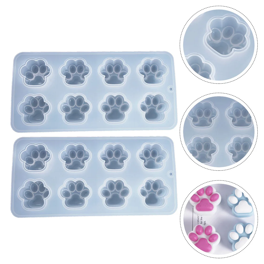 

2pcs Cat Paw Silicone Mold Epoxy Resin Diy Casting Tool Jewelry Making Craft Accessories Reusable Durable Flexible Easy