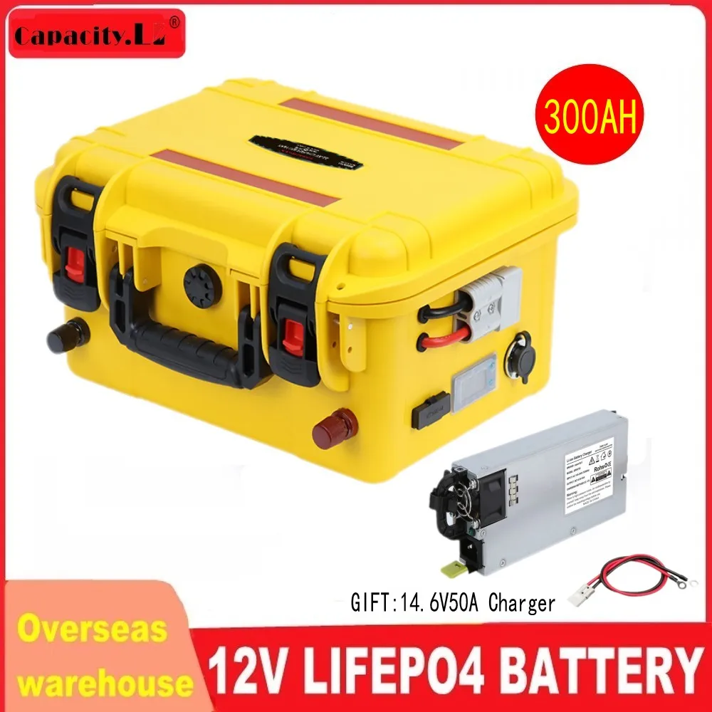 12V Lifepo4 batterij 100Ah 120AH 300Ah LiFePO4 Lithium Bootbatterij 200ah Bluetooth BMS voor Solar RV Camping Inverter Oplaadbaar
