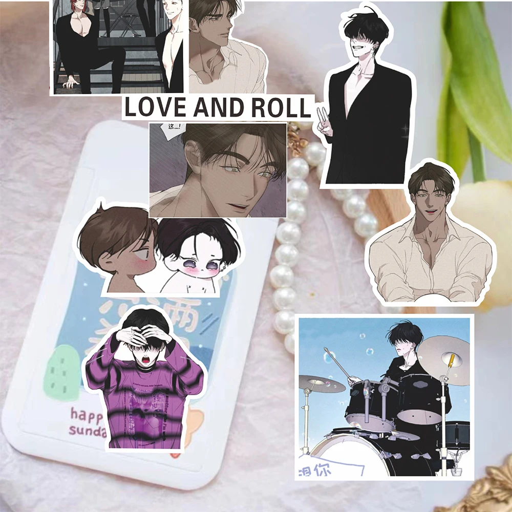 10/30/71Pcs Korean BL Anime Love and Roll Manga Stickers Cute Cartoon Decals DIY Laptop Phone Guitar Decoration Sticker Kid Gift