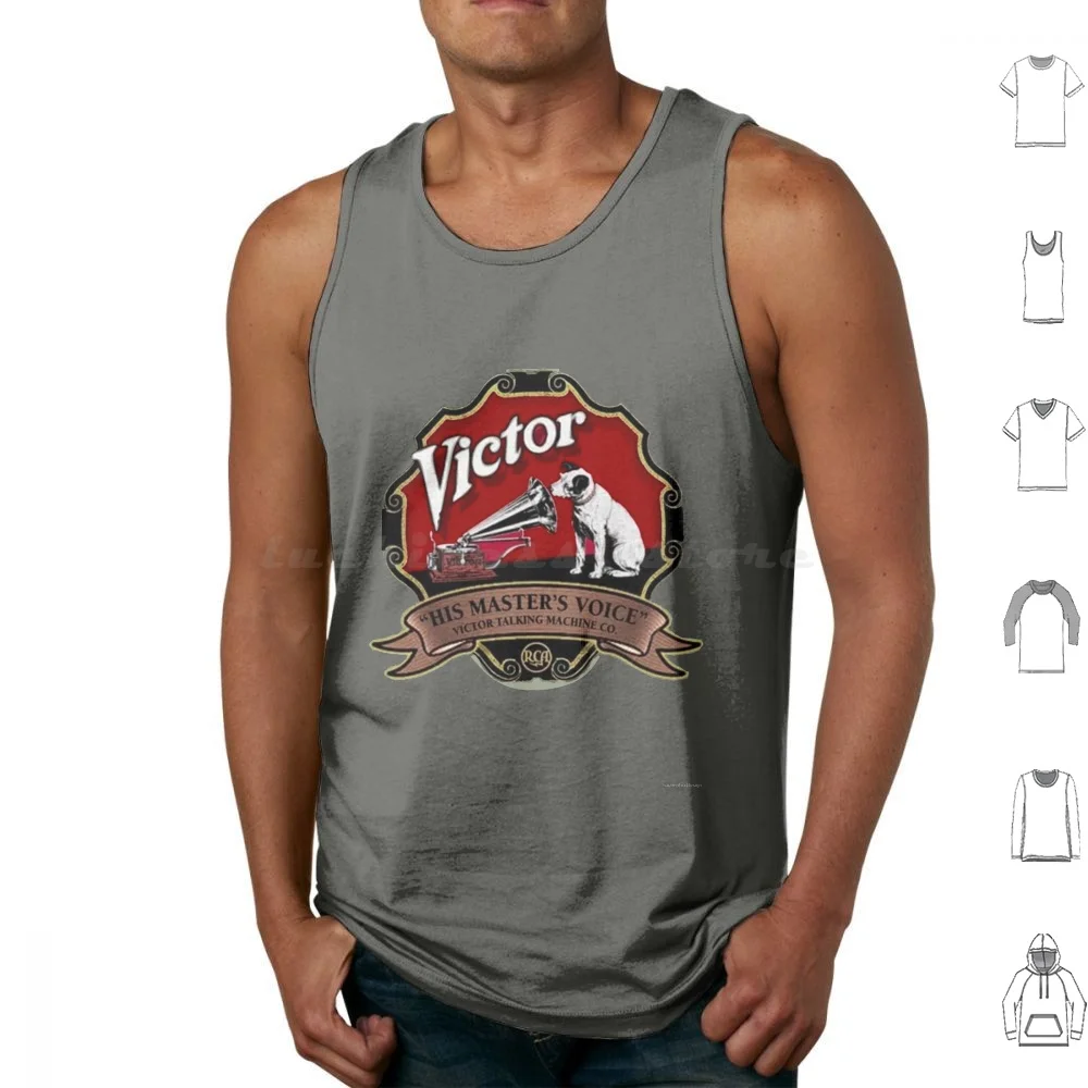 His Masters Voice Tank Tops Vest Sleeveless Talking Machine