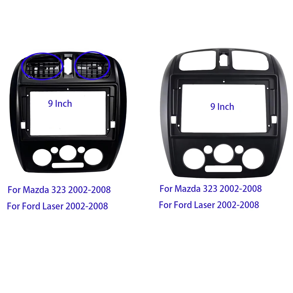 

9/10 Inch Car Audio Radio Plate Fascia Frame For Mazda 323 Ford Laser Haima Freema 2002-2008 Dashboard kit