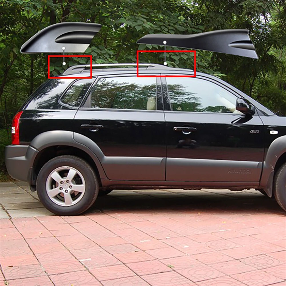 Black Car Roof Rack Bar Rail End Protection Cover Shell Car Styling Roof Rack Cover For Hyundai Tucson 2004-2008