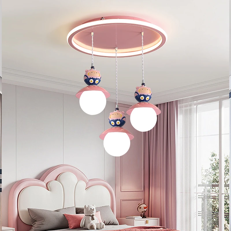 Children Bedroom Ceiling Lighting Pink Blue Living Room Study Lamps Home Decorations Indoor Lighting Cute Kids Luminaria Bedroom