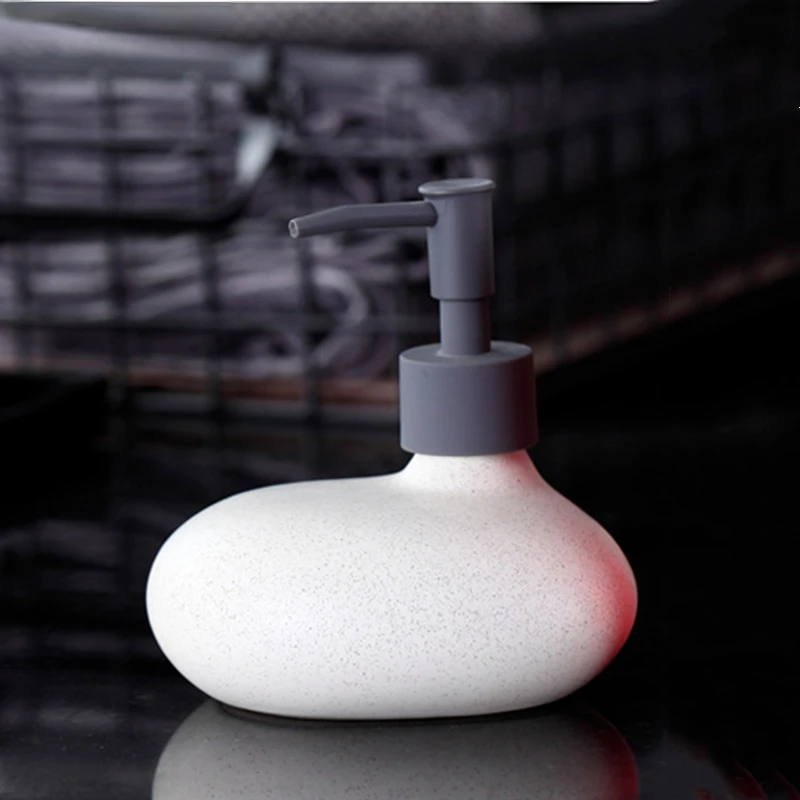 230ML Ceramic Lotion Bottle Home Bathroom Divide Empty Bottles Shampoo Shower Gel Bottle Hand Sanitizer Bottles Soap Dispenser