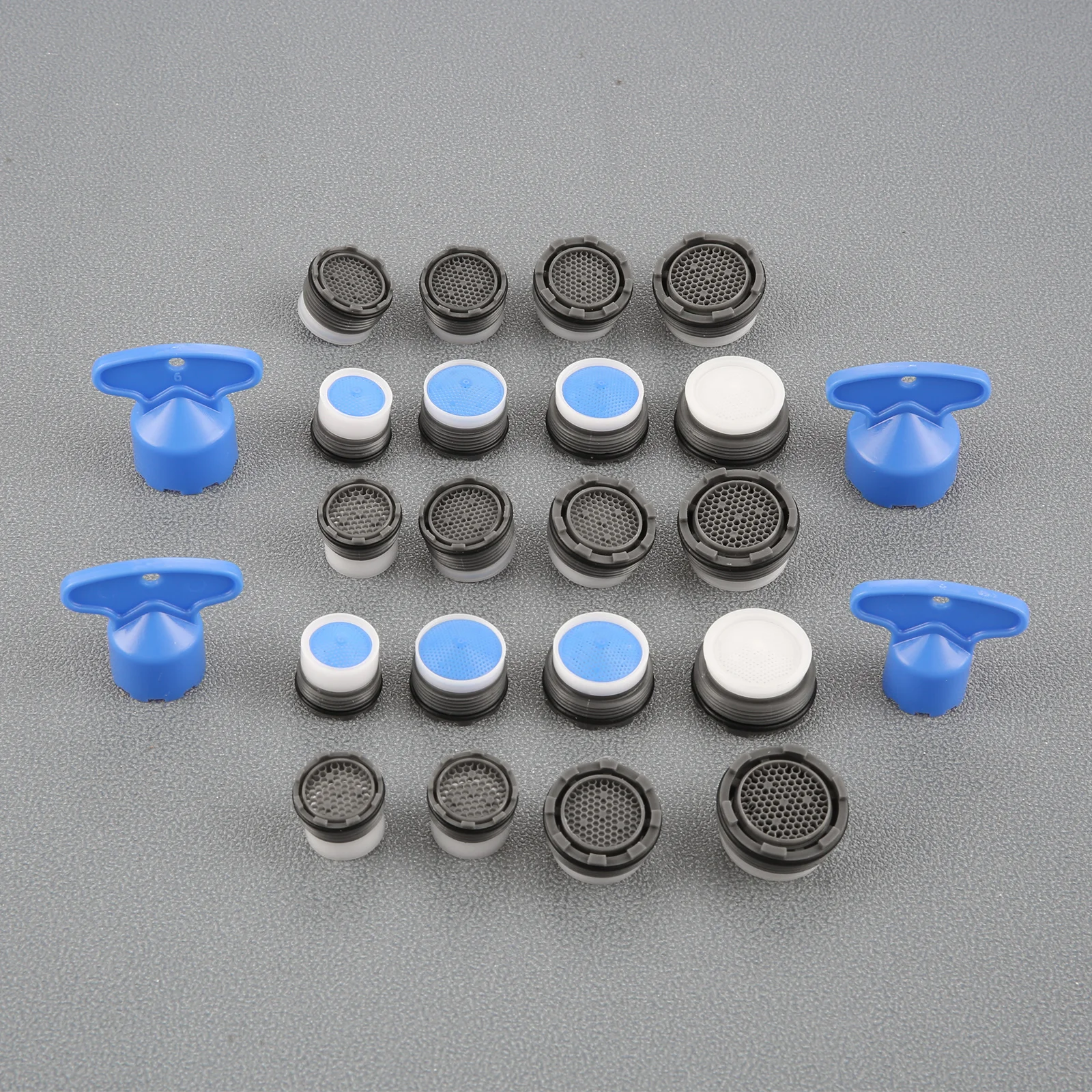 

20pcs Faucet Bubbler Wrench Disassemble Tool Set Faucet Aerator W/Removal Wrench Water Saving Tap Bathroom Kitchen Basin Fitting