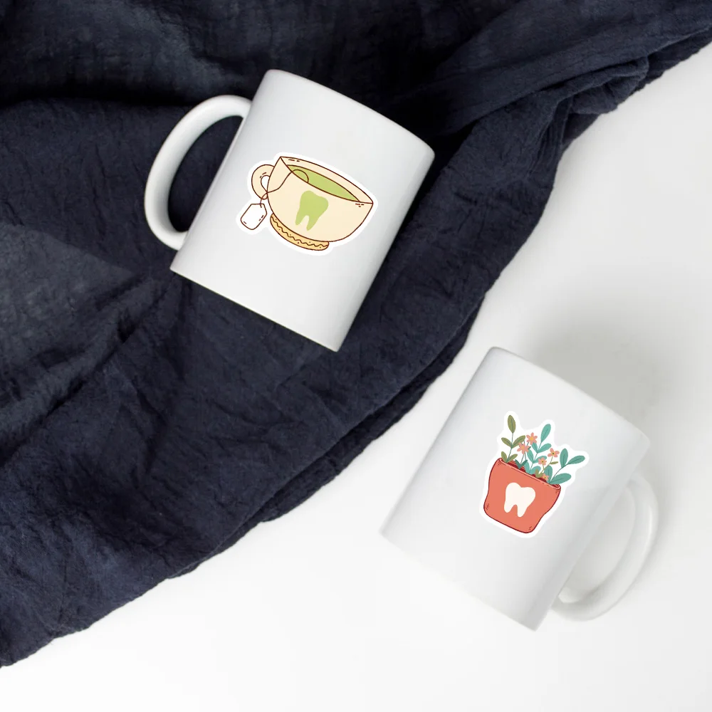 50 SZTUK Naklejek Dentystycznych Dentysta Album do Wyklejania Graffiti Laptop DIY Sklep Dentystyczny Zdrowie Bagaż Kreskówka Graffiti Wykwintne Naklejki