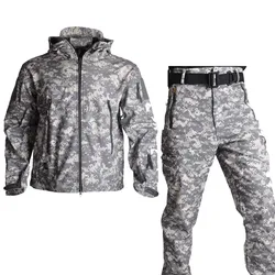 Tactical Jackets Uniform US Jacket Pants Shark Skin Softshell Fleece Clothes Windbreaker Pilot Field Hood Coat