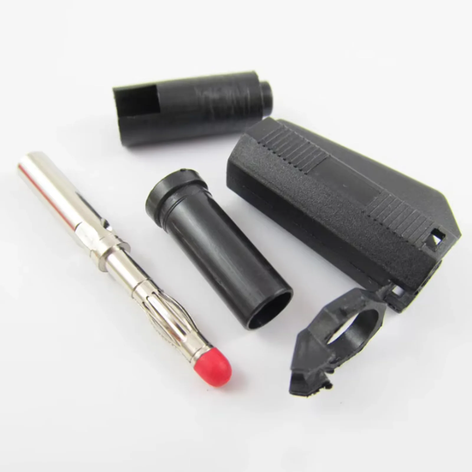 5pcs 4mm Full Sheath Safety Banana Plug DIY Probe 4mm Hole Connector Plug Welding Type