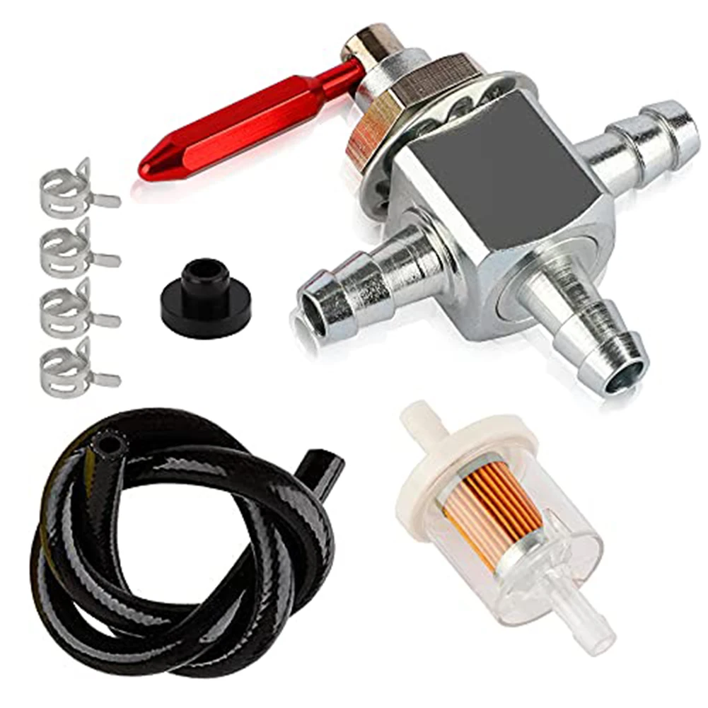 Lawn Mower Valve Two-Way Fuel Valve Metal Construction Robust Materials Weather Resistant For Lawn Maintenance