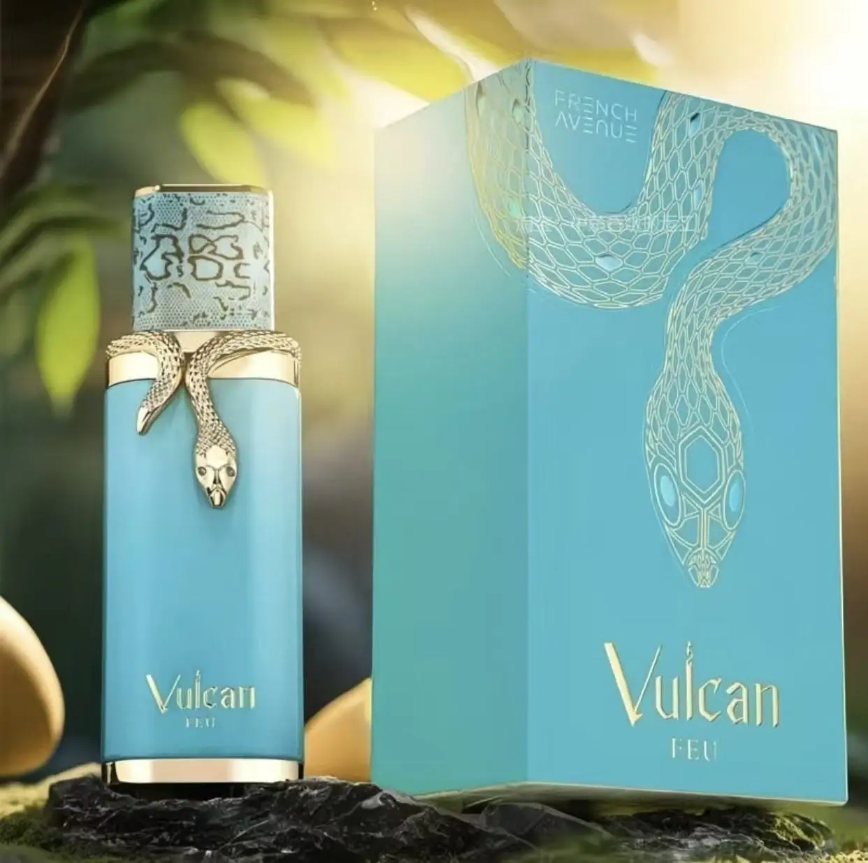 Новый мужской парфюмерный спрей Vulcan Feu French Avenue Fragrance World на 3,4 унции, стойкий и очаровательный цветочный аромат - без алкоголя, нет