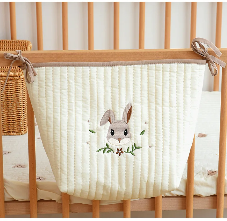 Bed hanging bag bedside storage bag baby toy diaper bag large capacity cloth art storage