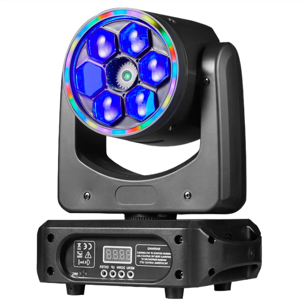 

LED 6x15W RGBW Beam+Wash Six Bees Eyes DMX512 Stage Effect Lighting Good For Disco DJ Party KTV Dance Floor Clubs And Wedding
