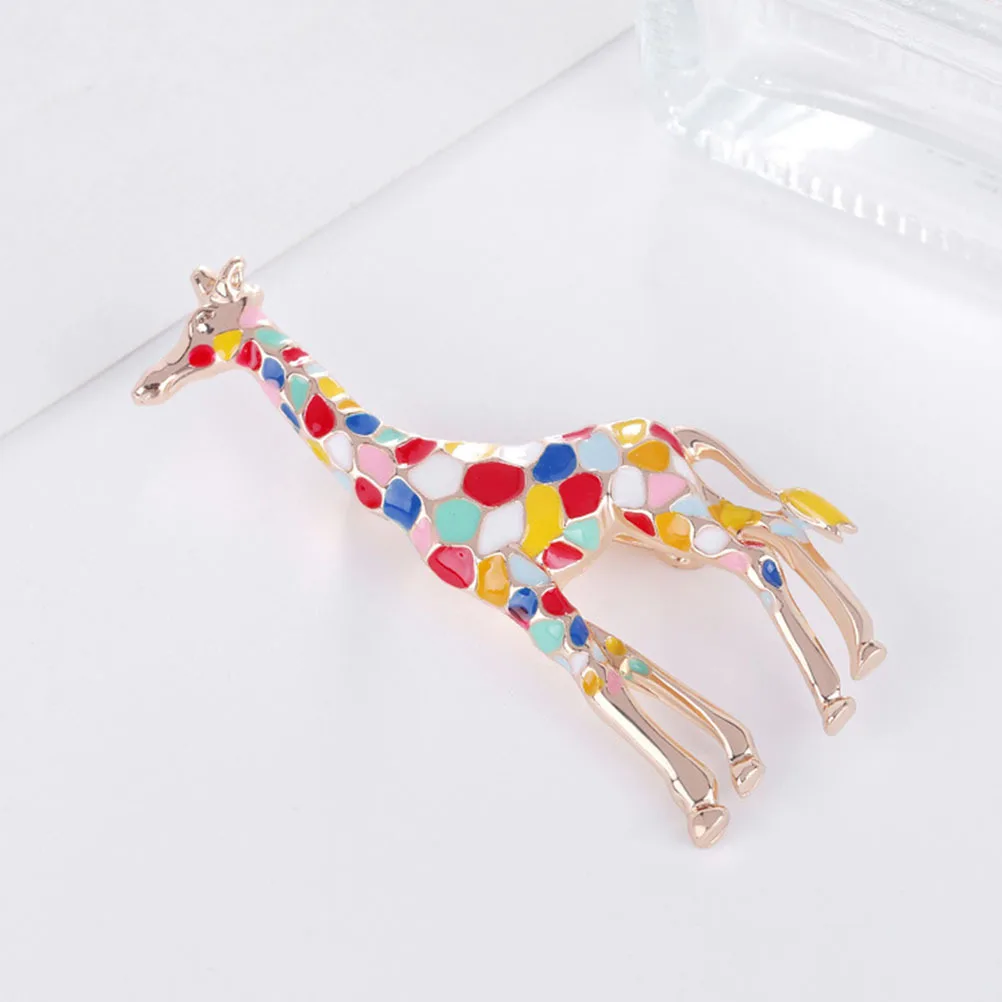 

3Pcs Colorful Alloy Giraffe Brooch Enamel Breast Pin Stylish Clothing Accessory for Daily Wear Breast Pin Enamel Brooch