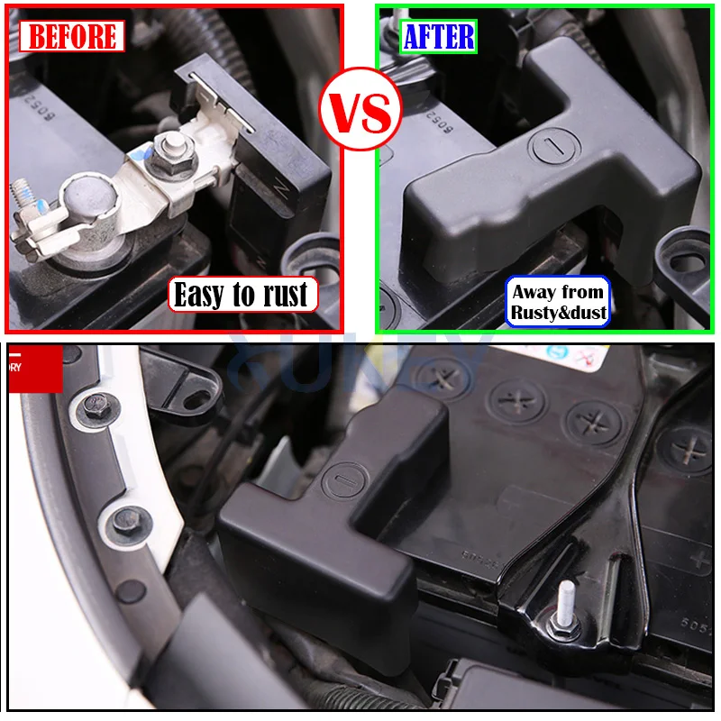 For Nissan Altima Teana L33 Maxima A36 Murano Z52 2013 - 2020 Engine Battery Negative Cable Clamp Clips Terminal Cover Stickers