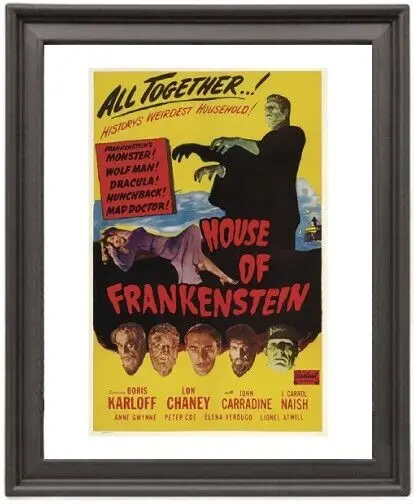 

Framed Poster House of Frankenstein 3 Poster Photo Paper Print Picture Frame 16x12 inch