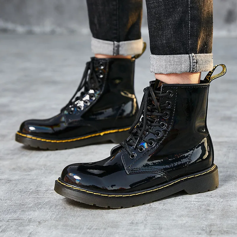 Nouvelles chaussures pour hommes: bottes Chelsea pour hommes, bottes de mode à enfiler en un clic, bottes courtes en cuir réversibles de grande taille, authentiques pour hommes
