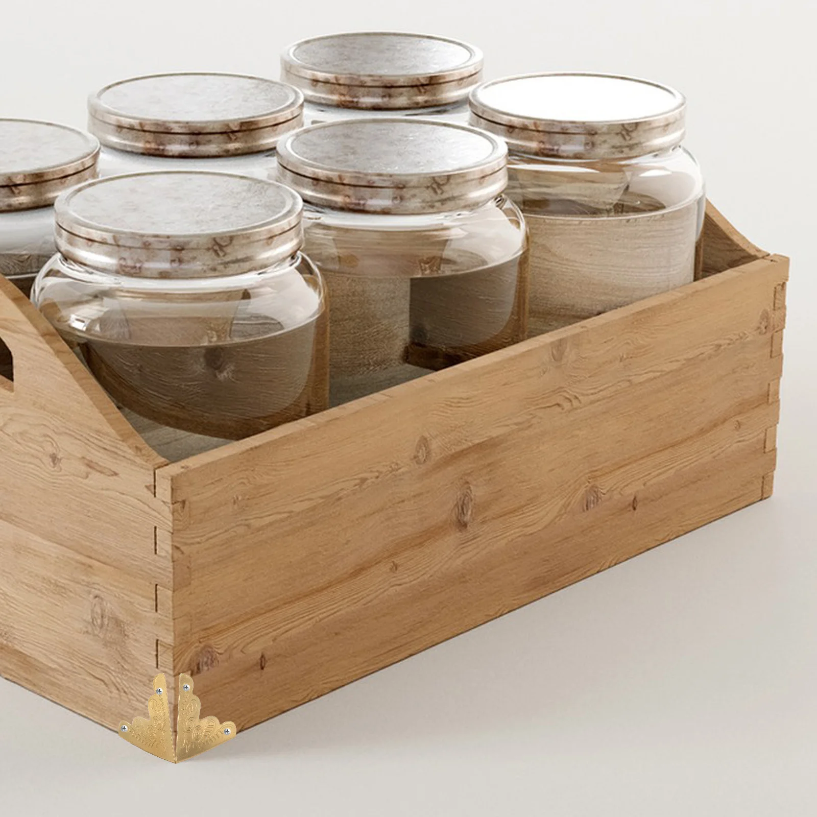 

100Pcs Decorative Box Corners Metal Vintage Corner Guards for Jewelry Box Wooden Cabinet Retro Protective Edges