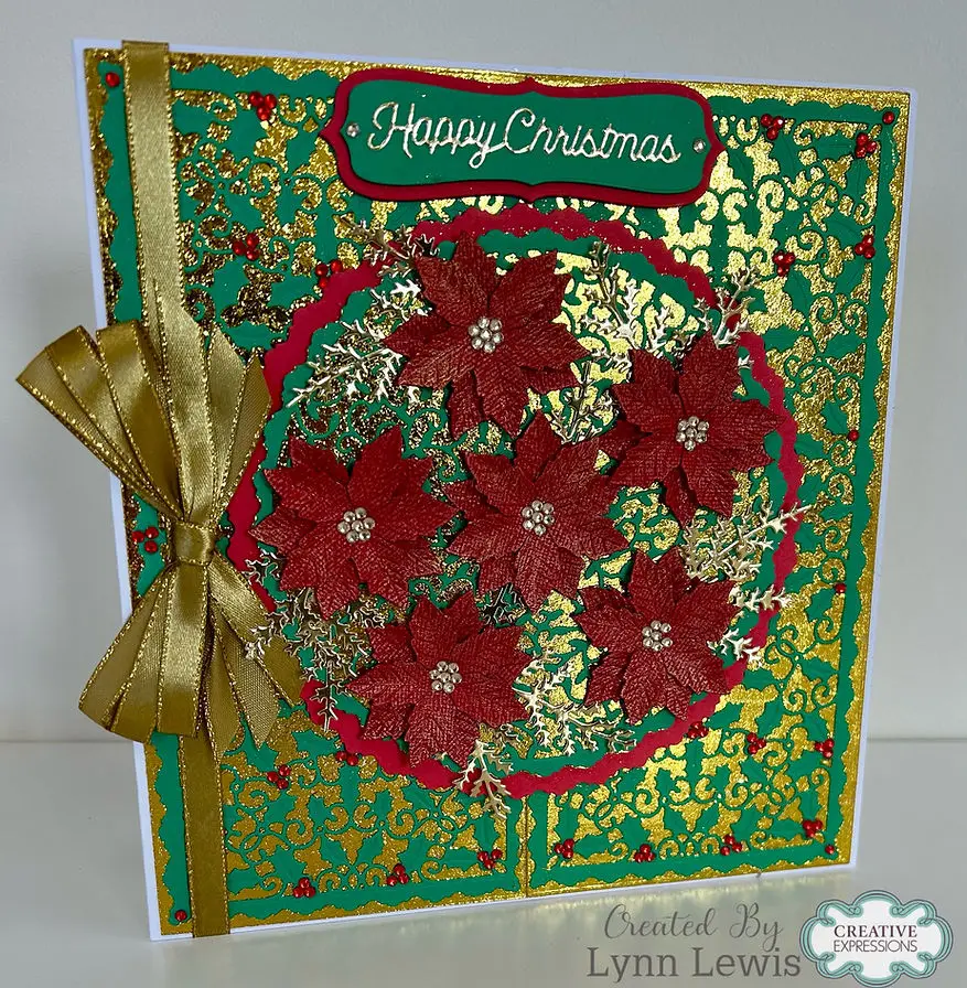 Snowflake Holly Dl Die Elegant Poinsettia Oval Die Set DIY Scrapbooking Card Christmas Creative Expressions Crafts Dies 2025 New