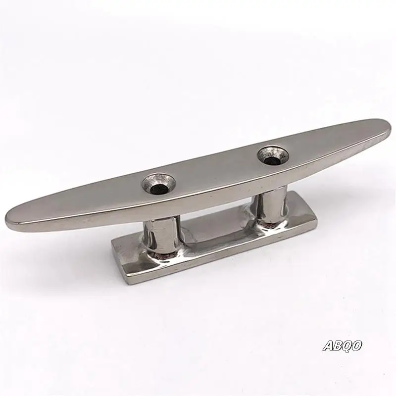 

4X 316 Stainless Steel Polished Combo Mooring Cleat 2 Hole Hardware Boat Cleats For Marine Boat Deck Rope Tie Yacht