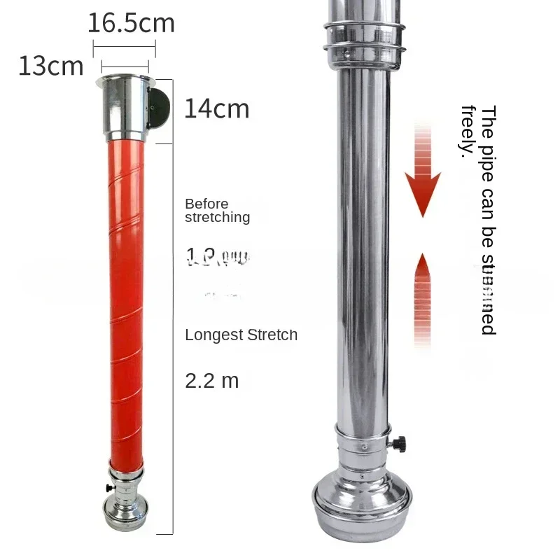 Koreanische Grill Teleskop Rauch Auspuffrohr Edelstahl Grill Rauchhaube