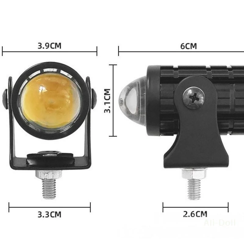 

Dual-Color Motorcycle LED Spotlights - 1/2PCS Mini Driving Lights for Trucks/Trailers​