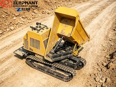 Mini Dumper OEM 800kg Capacity Mini Loader, Diesel Engine, Small Track-type Dump Truck, Compact Size
