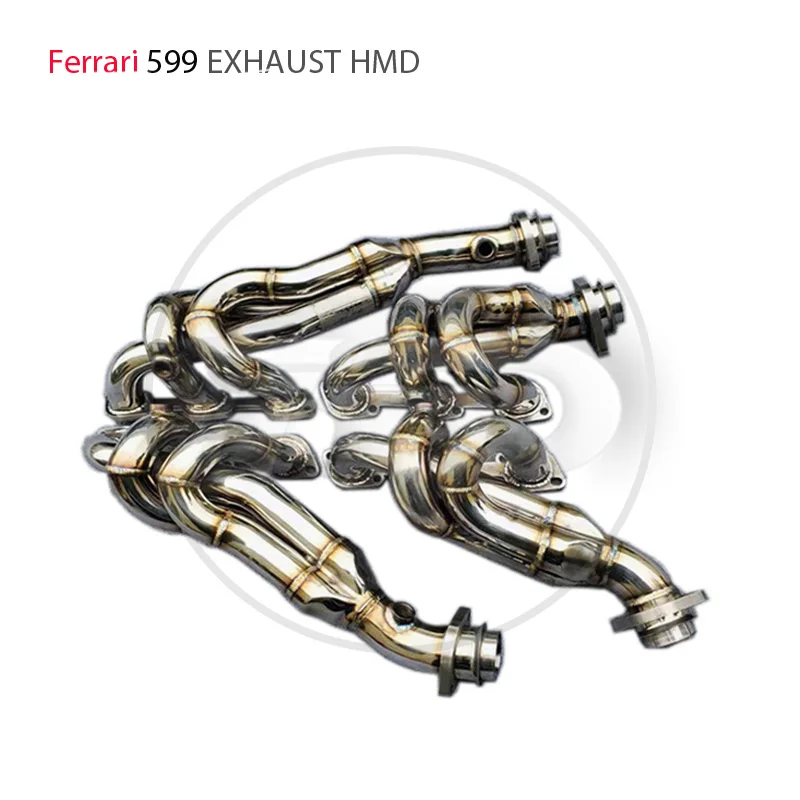 HMD Car Accessories High Flow Performance Exhaust Manifold for Ferrari 599 Without Catalytic Converter Downpipe Catless Header