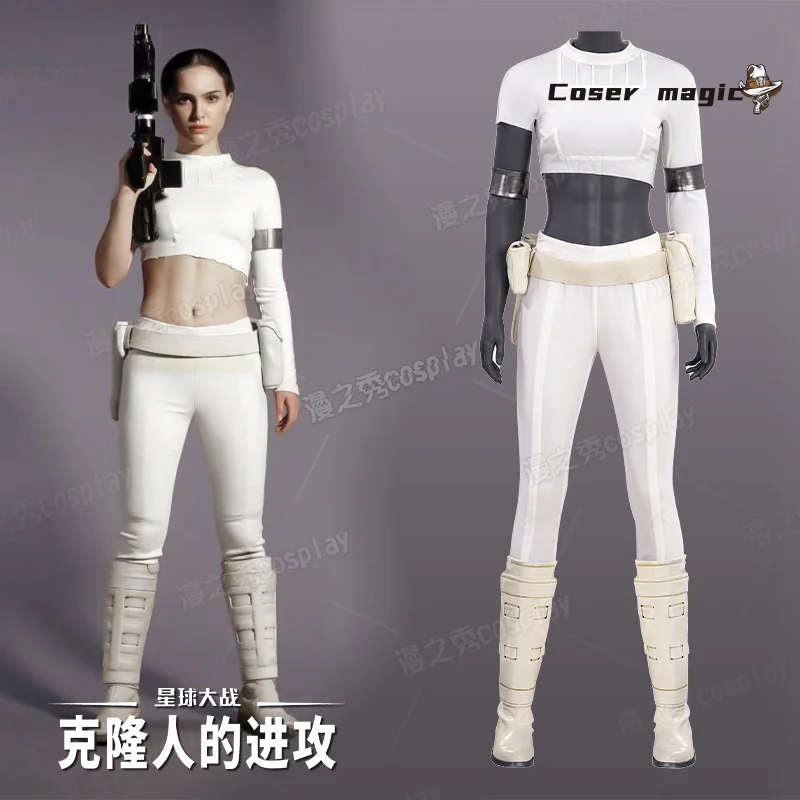 

Movie Episode II - Attack of the Clones Padmé Amidala Cosplay Costume Uniform Halloween Carnival Party Christmas Play Role