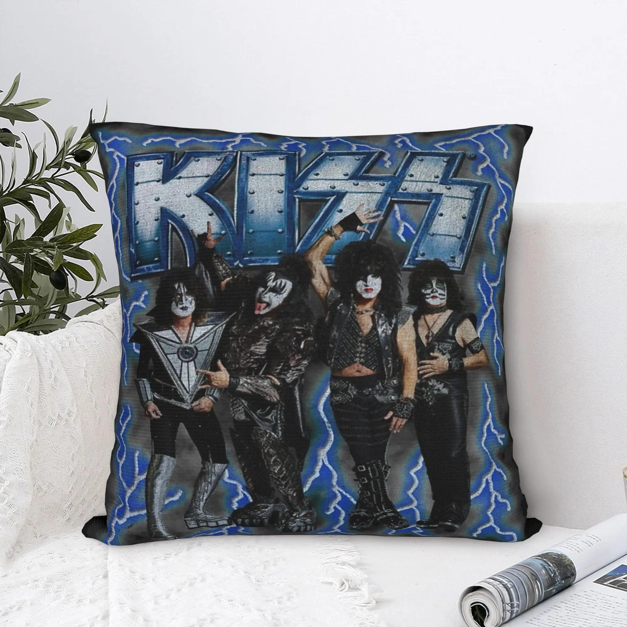 Наволочка KISS Band, милая забавная наволочка, графические наволочки для свадебной вечеринки, домашний декор