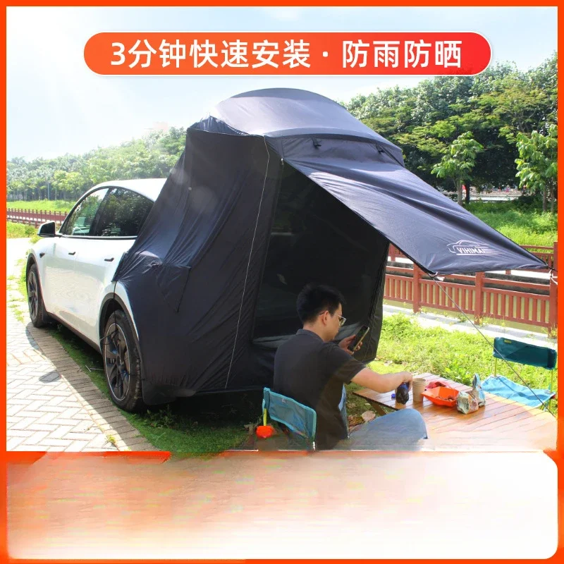 Suitable for Tesla MedelY outdoor self-driving tour y portable inflatable professional car tail tent camping 3-4 people