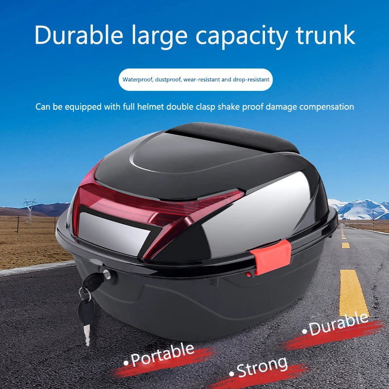 Thickened motorcycle trunk electric car trunk motorcycle trunk battery car scooter tool box storage box large thickened universa