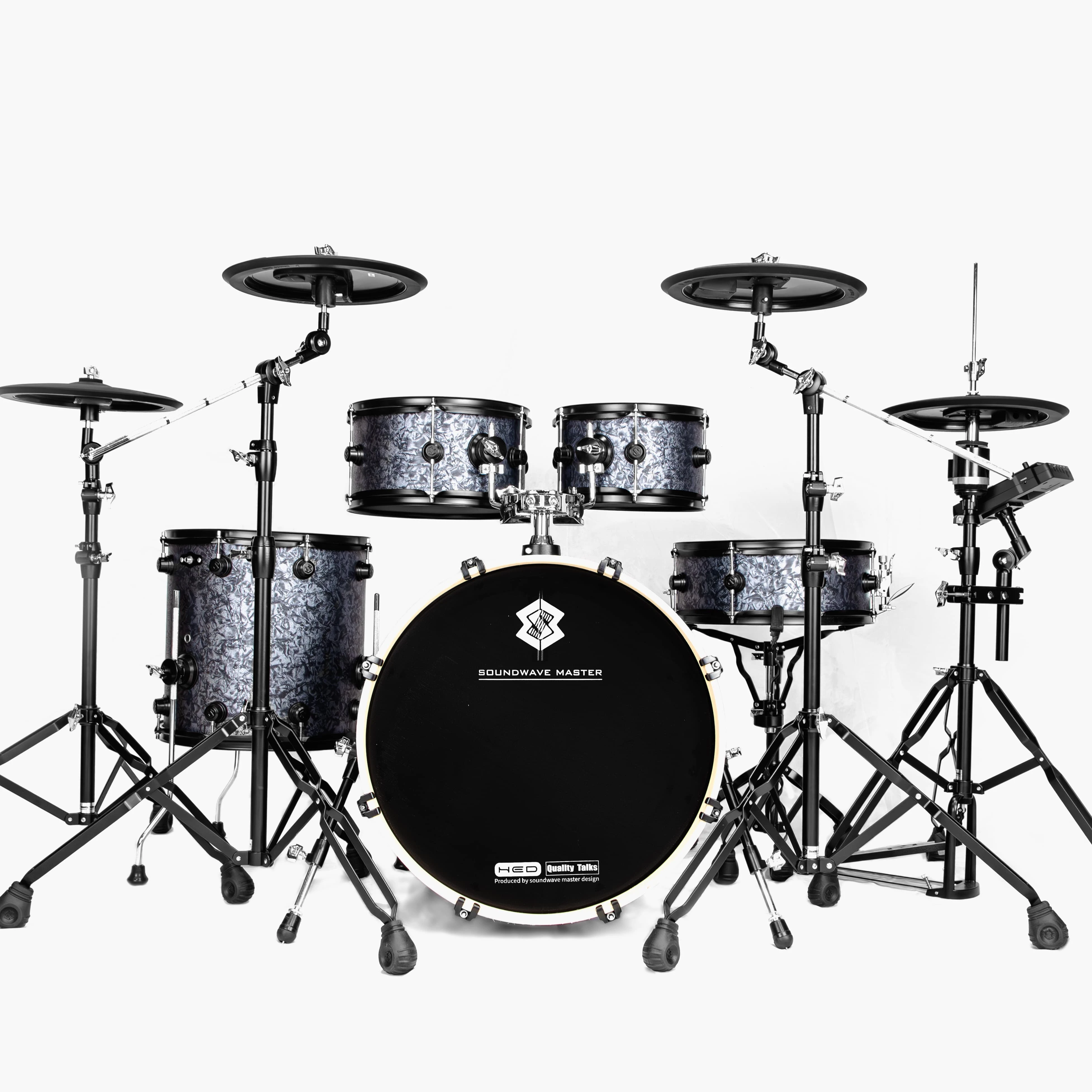 High Quality Professional Dual-Use Electric Drum Set Real Electric with PVC Drum Heads for Stage and Studio Dual-Use Design