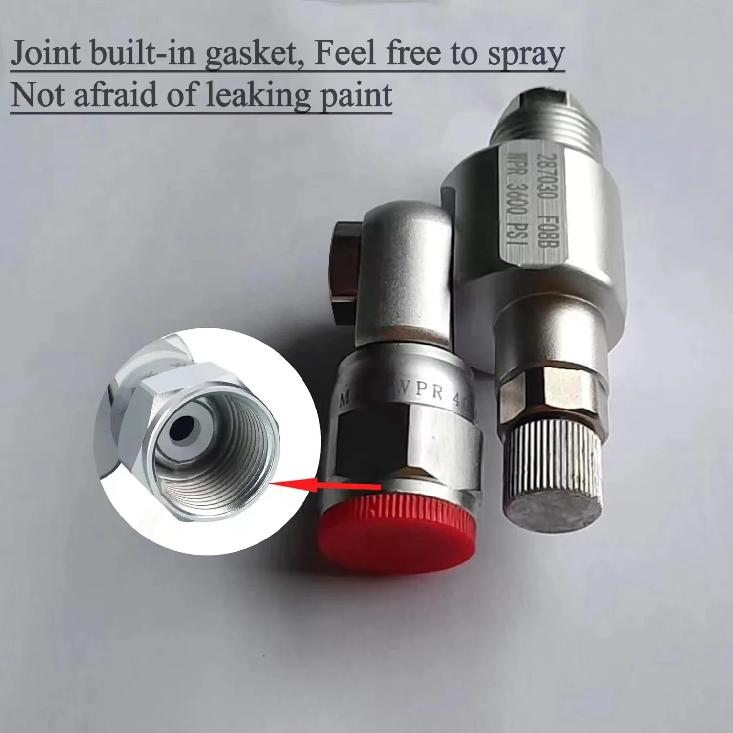 287030 Shut-off Valve Swivel Joint Thread Spray Gun Paint Sprayer Adapter  Airless Paint 7/8-Inch 180 Degree Ro