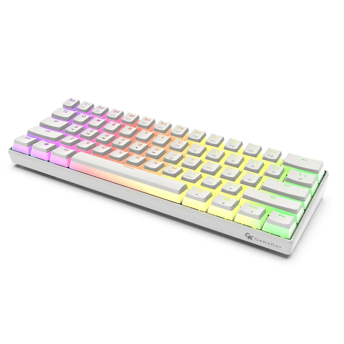 

MK61 60% проводная механическая клавиатура RGB Gateron, колпачки для оптических пудингов, 61-клавишная игровая клавиатура с возможностью горячей замены