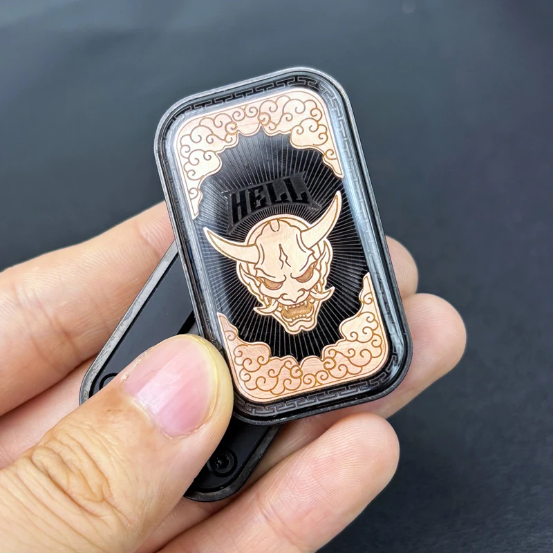 Dämon Rhythmus EDC Rotierender Push Slider Mechanischer Metall Haptischer Slider Fidget Spinner Büro Dekomprimieren und Entspannen Fidgets Spielzeug